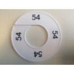 Maatring 9cm wit/zw 54