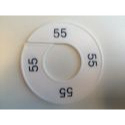 Maatring 9cm wit/zw 55