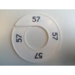 Maatring 9cm wit/zw 57 