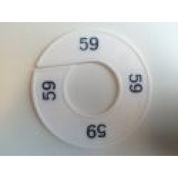 Maatring 9cm wit/zw 59 