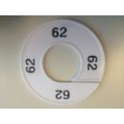 Maatring 9cm wit/zw 62 