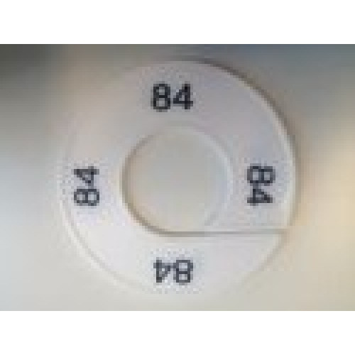 Maatring 9cm wit/zw 84 