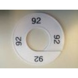 Maatring 9cm wit/zw 92 