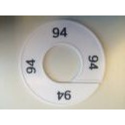Maatring 9cm wit/zw 94 