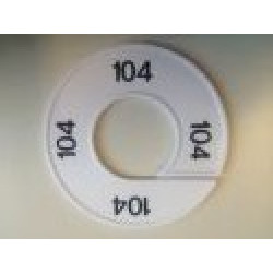 Maatring 9cm wit/zw 104 