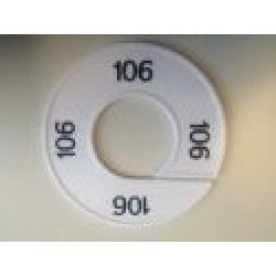 Maatring 9cm wit/zw 106 