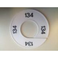 Maatring 9cm wit/zw 134 