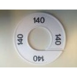 Maatring 9cm wit/zw 140 