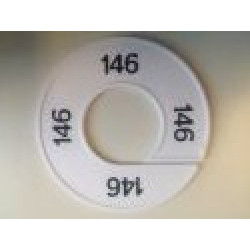 Maatring 9cm wit/zw 146 