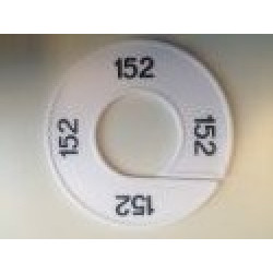 Maatring 9cm wit/zw 152 