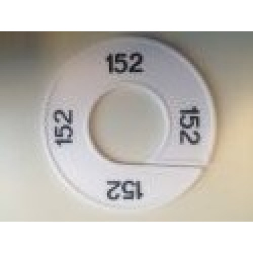 Maatring 9cm wit/zw 152 