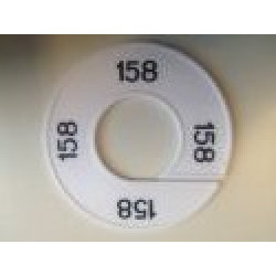 Maatring 9cm wit/zw 158 