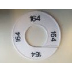 Maatring 9cm wit/zw 164 