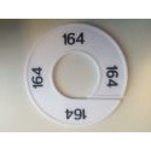 Maatring 9cm wit/zw 164 