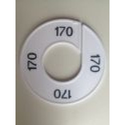 Maatring 9cm wit/zw 170 