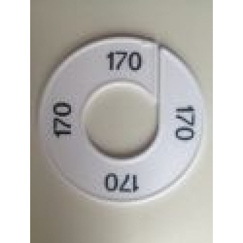 Maatring 9cm wit/zw 170 