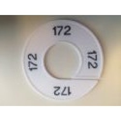 Maatring 9cm wit/zw 172 