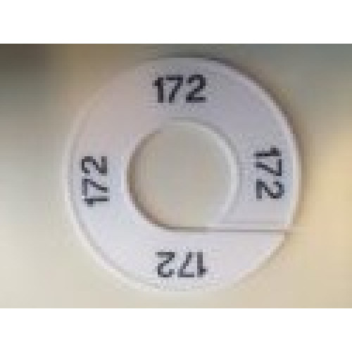 Maatring 9cm wit/zw 172 
