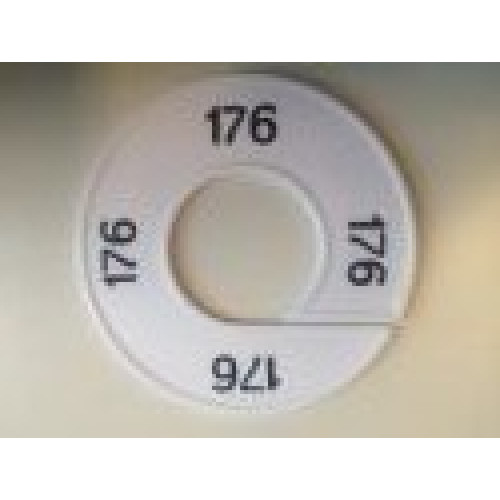 Maatring 9cm wit/zw 176 