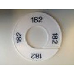 Maatring 9cm wit/zw 182