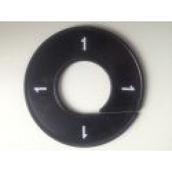 Maatring 9cm zwart/wit 1 