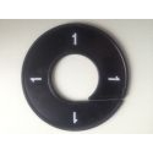 Maatring 9cm zwart/wit 1 