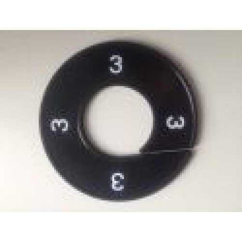 Maatring 9cm zwart/wit 3 