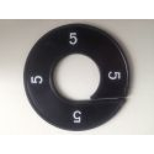 Maatring 9cm zwart/wit 5