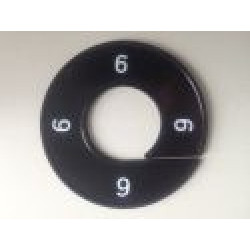 Maatring 9cm zwart/wit 6