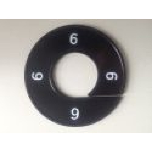 Maatring 9cm zwart/wit 6