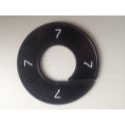 Maatring 9cm zwart/wit 