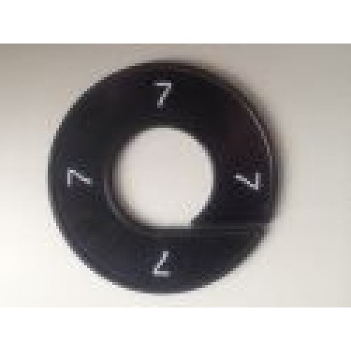 Maatring 9cm zwart/wit 