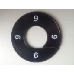 Maatring 9cm zwart/wit 9