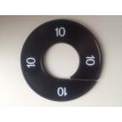 Maatring 9cm zwart/wit 10