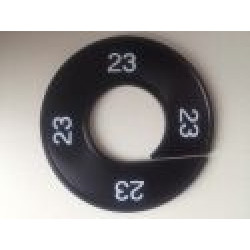 Maatring 9cm zwart/wit 23 
