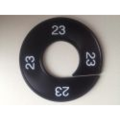 Maatring 9cm zwart/wit 23 