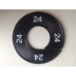 Maatring 9cm zwart/wit 24 