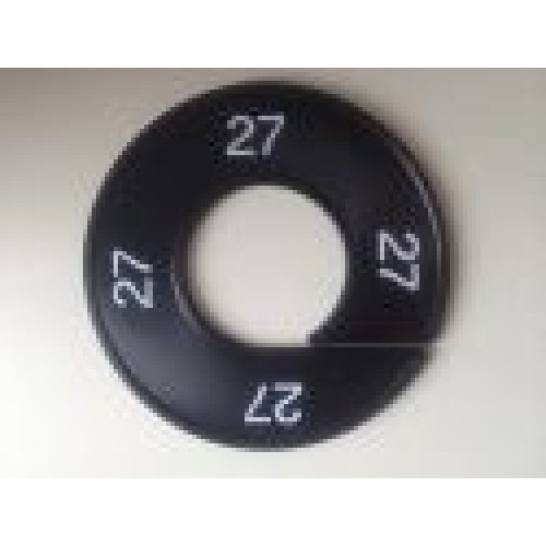 Maatring 9cm zwart/wit 27 