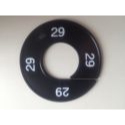 Maatring 9cm zwart/wit 29 