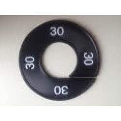 Maatring 9cm zwart/wit 30 