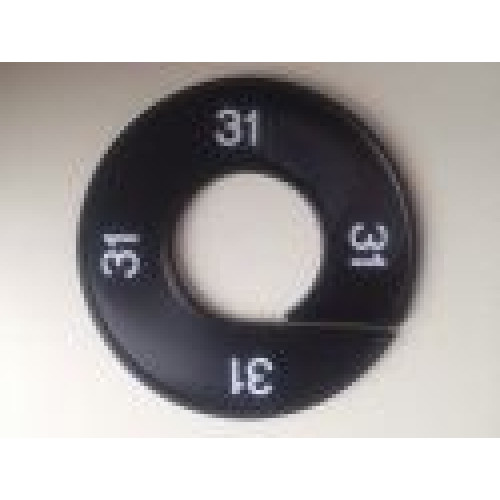 Maatring 9cm zwart/wit 31 