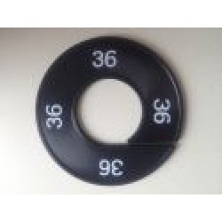 Maatring 9cm zwart/wit 36 