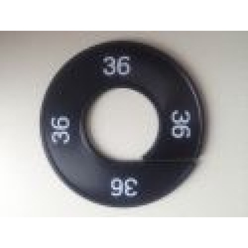 Maatring 9cm zwart/wit 36 