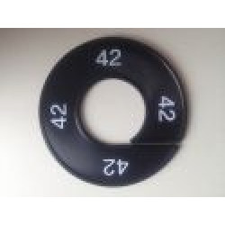 Maatring 9cm zwart/wit 42 