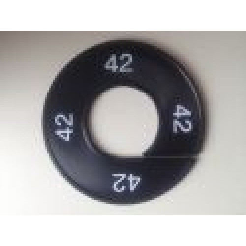 Maatring 9cm zwart/wit 42 
