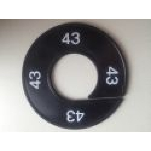 Maatring 9cm zwart/wit 43 
