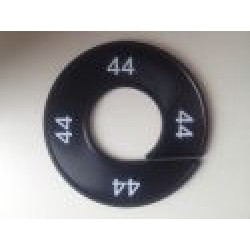 Maatring 9cm zwart/wit 45 