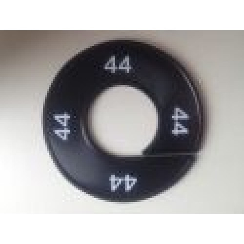 Maatring 9cm zwart/wit 45 
