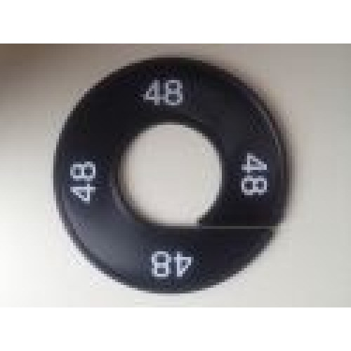 Maatring 9cm zwart/wit 48 