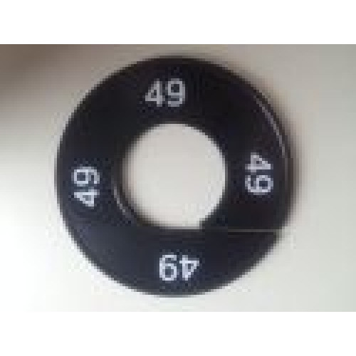 Maatring 9cm zwart/wit 49 